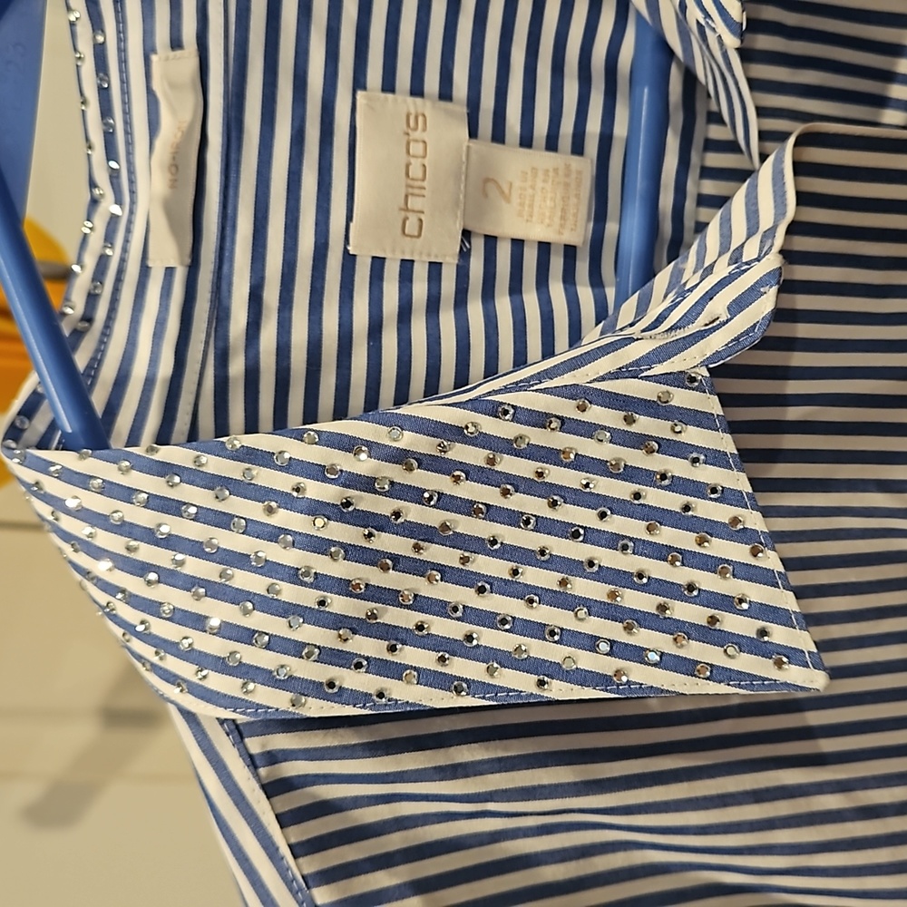 Chicos Bling Collar Button Down - image 3